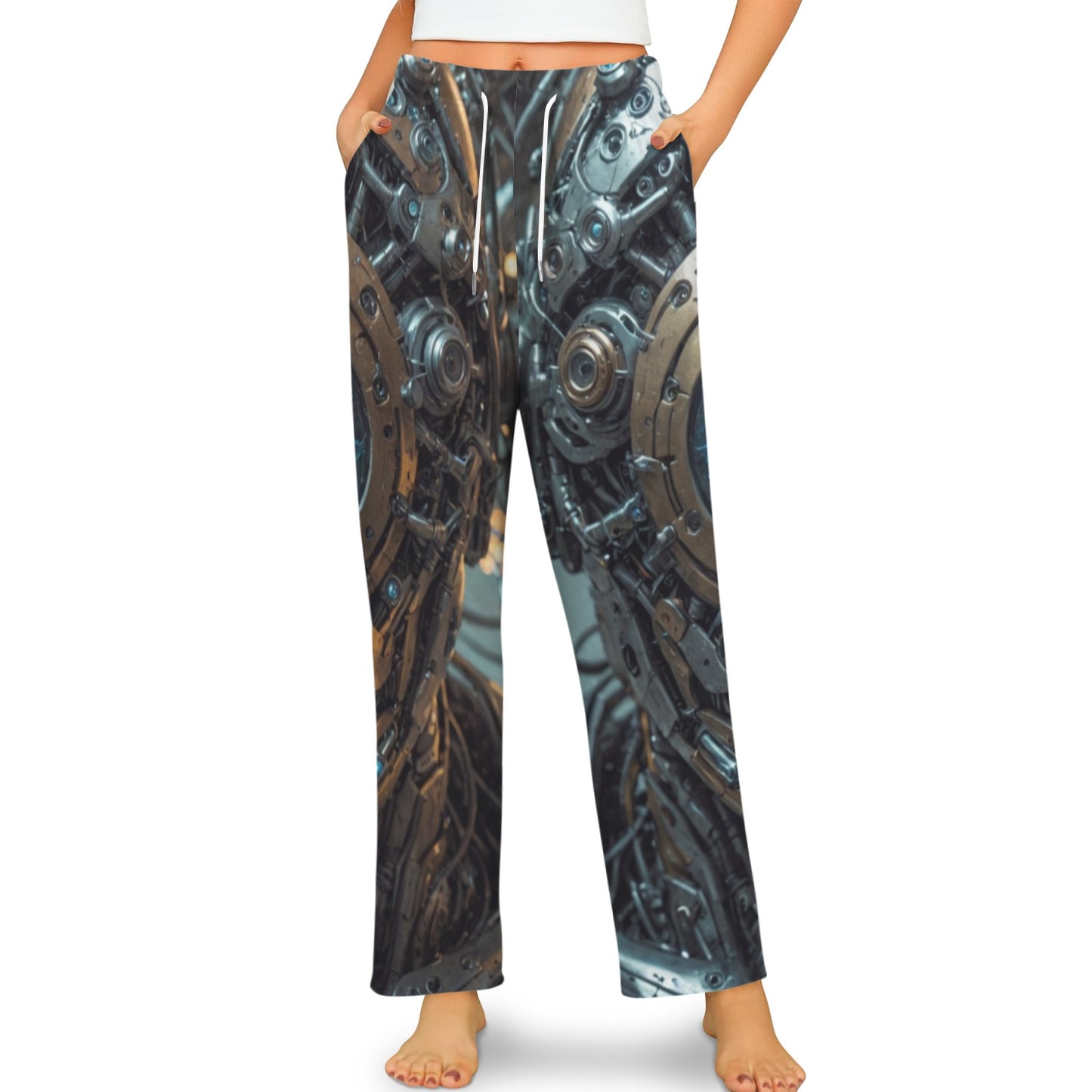 SssidewinderssS - Deliberately Dumbfounded _ Womens_Drawstring_Pajama_Trousers Women's Drawstring Pajama Trousers (Model L80)