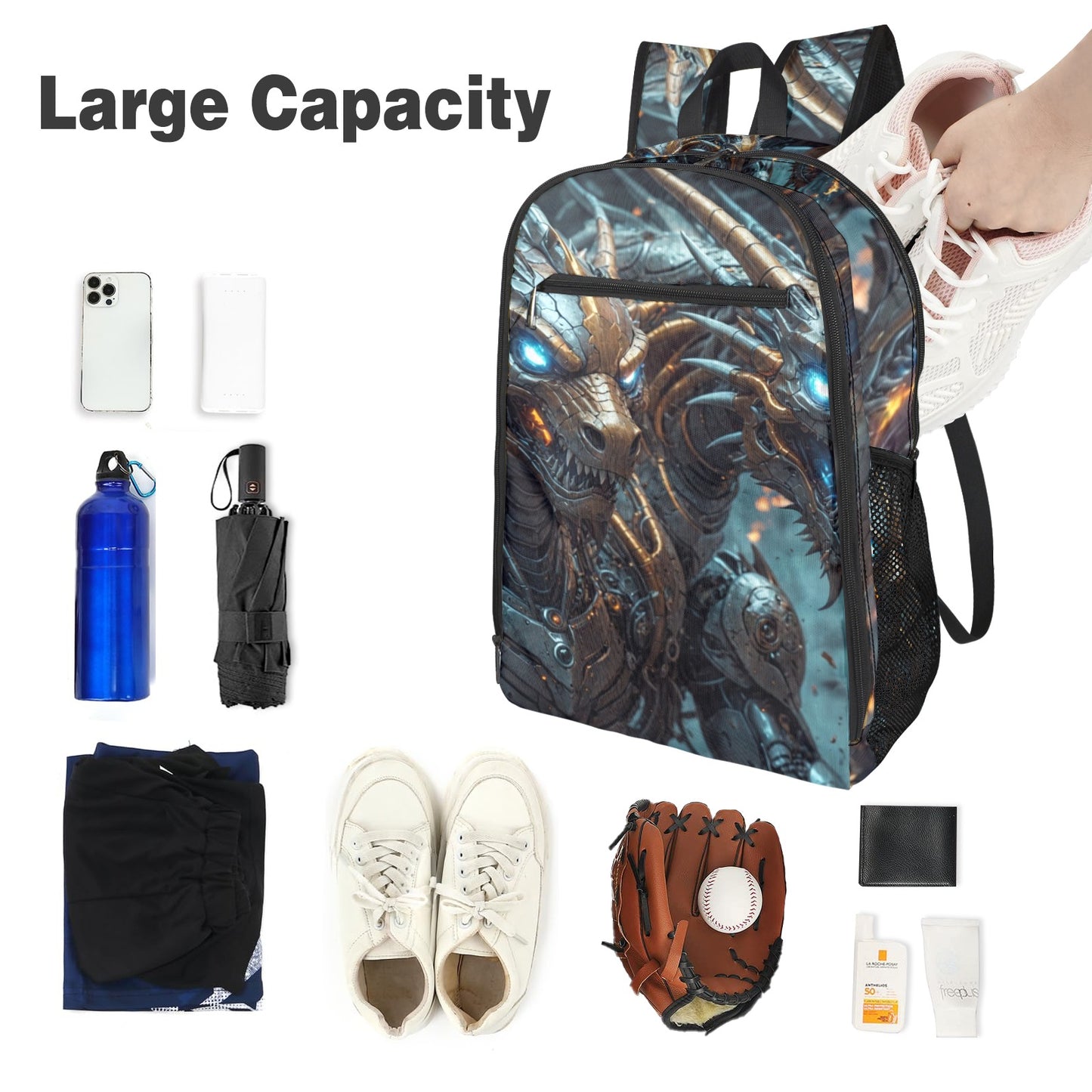 SssidewinderssS - Raise the Dragon Banner All Over Print Leisure Sports Backpack (Model 1741)