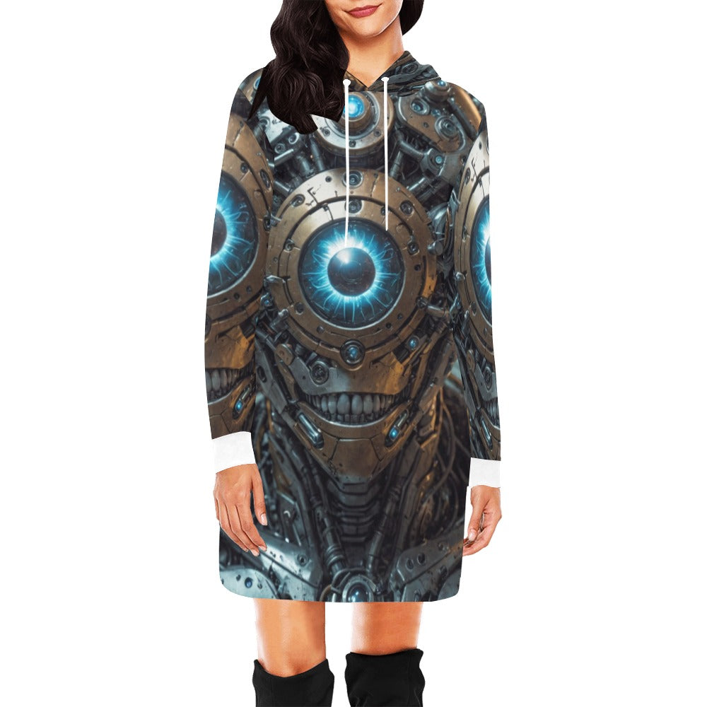 SssidewinderssS - Deliberately Dumbfounded Women's All Over Print Hoodie Mini Dress(Model H27)