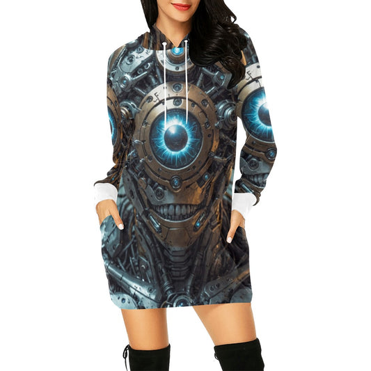 SssidewinderssS - Deliberately Dumbfounded Women's All Over Print Hoodie Mini Dress(Model H27)