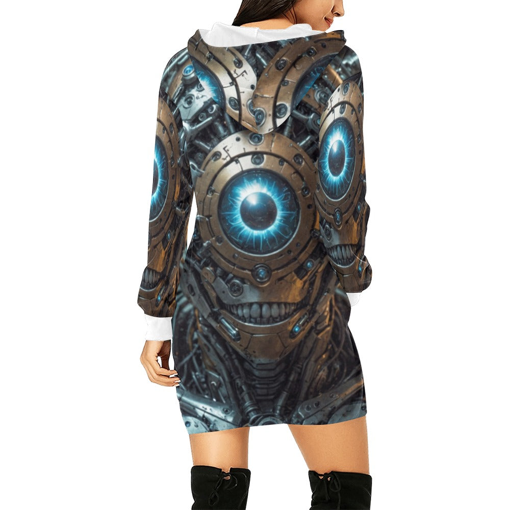 SssidewinderssS - Deliberately Dumbfounded Women's All Over Print Hoodie Mini Dress(Model H27)