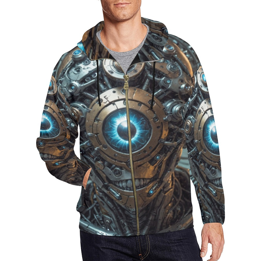 SssidewinderssS - Deliberately Dumbfounded Men's All Over Print Full Zip Hoodie (Model H14)